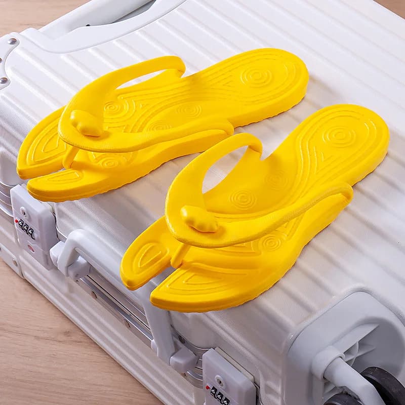 Chinelos Portáteis de Verão para Casais, Sandálias Leves para Viagem e Uso Doméstico, Confortáveis para Praia