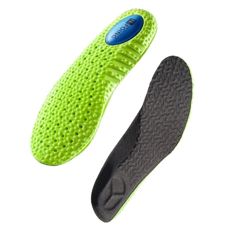 Palmilha de Absorção de Choque Esportivo para Homens e Mulheres Espuma de Memória PU Verde Suporte de Arco Respirável, Sapatos Ortopédicos, Cuidados com os Pés