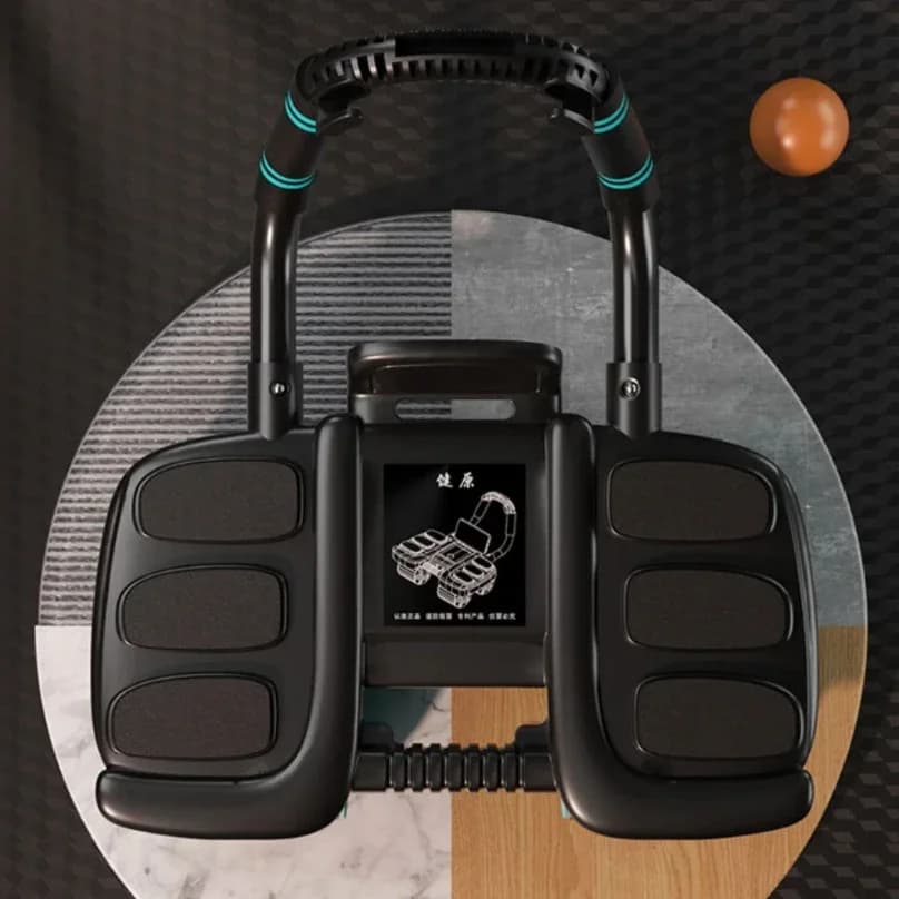 Roda Abdominal com Seis Rodas, Design Deslizante, Roda de Exercício Abdominal com Retorno Automático, Antiderrapante, Equipamento de Fitness para Academia Doméstica