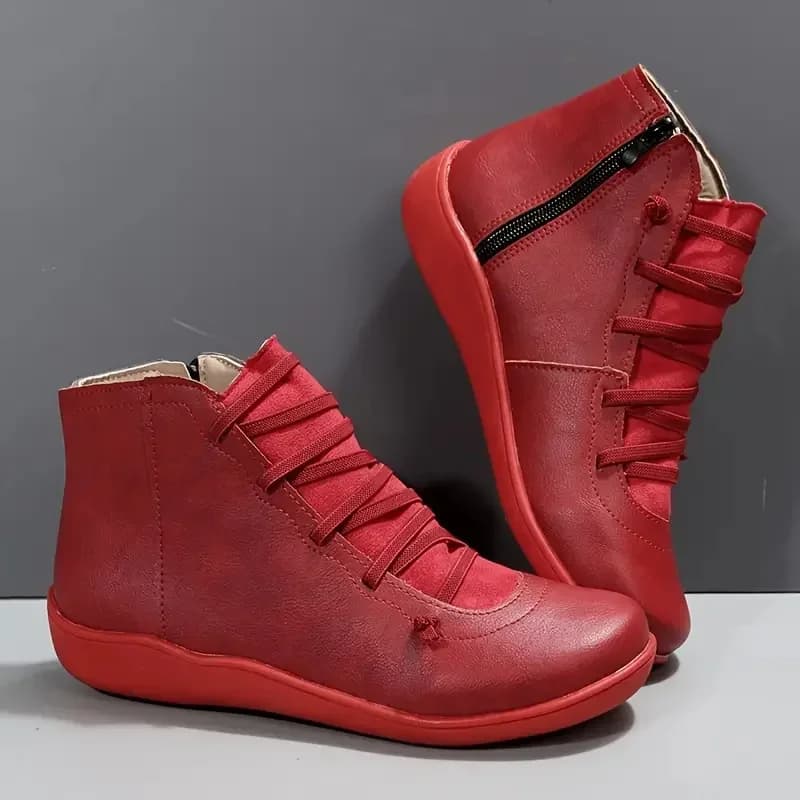 Botas femininas inverno plana curta vintage confortável botas de neve feminino confortável anti-deslizamento sapatos de caminhada para mulher botas de mujer