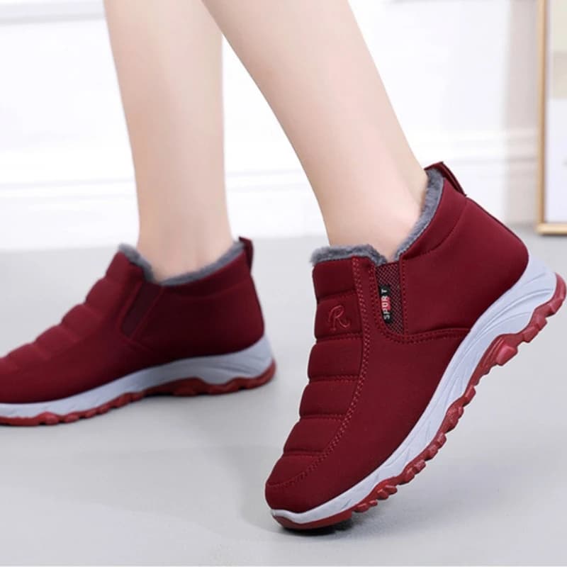 Botas femininas unissex sapatos de inverno botas de neve à prova dwaterproof água feminino deslizamento em sapato casual calçados de pelúcia botas de tornozelo masculino