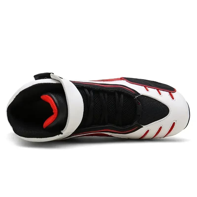 Botas de couro do plutônio para motociclista botas de equitação de quatro estações das mulheres dos homens botas de motocicleta respirável bota de motocross