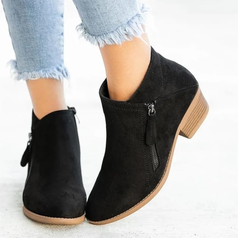 Botas femininas 2025 outono camurça chelsea botas moda feminina tamanho 43 botas de plataforma zíper lateral botas de tornozelo de salto botas de mujer