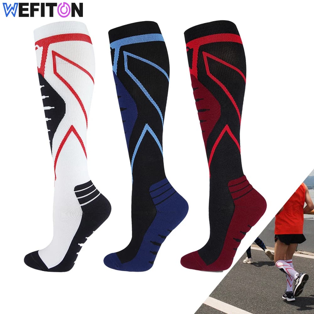 Meias de alta compressão de joelho para homens e mulheres, melhor suporte médico, atlético, esportes, viagens, corrida, enfermeiros, 20-30 mmHg, 1 par