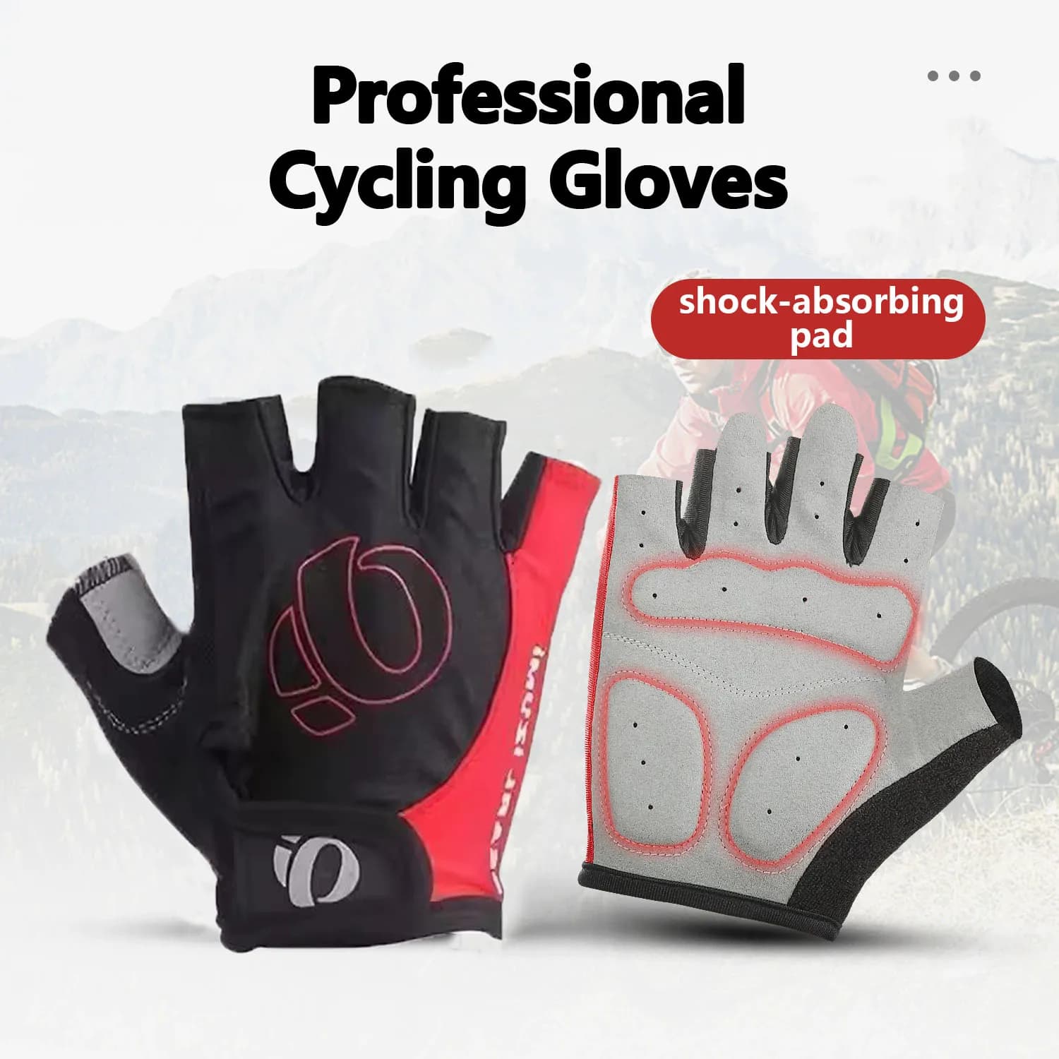 Luvas de Ciclismo ao Ar Livre com Amortecimento, Meio Dedo, Unissex, Antiderrapantes, para Bicicletas de Montanha e Estrada, Off-road, Respiráveis, para Caça