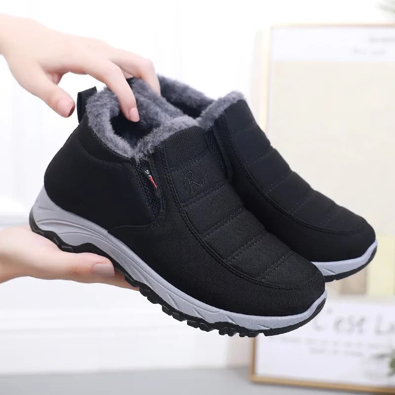 Botas femininas unissex sapatos de inverno botas de neve à prova dwaterproof água feminino deslizamento em sapato casual calçados de pelúcia botas de tornozelo masculino