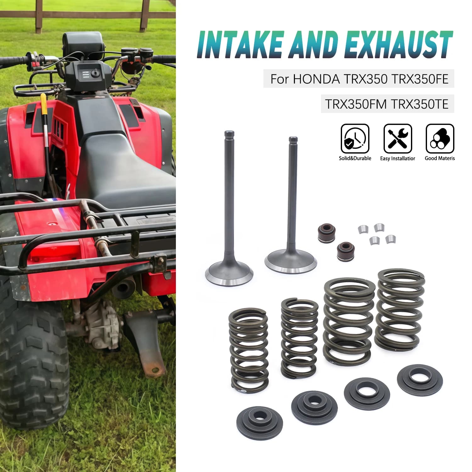 Acessórios para Moto HONDA Rancher 350 TRX 350 TRX350: Válvulas de Admissão e Escape para Motores TRX350FE, TRX350FM, TRX350TE