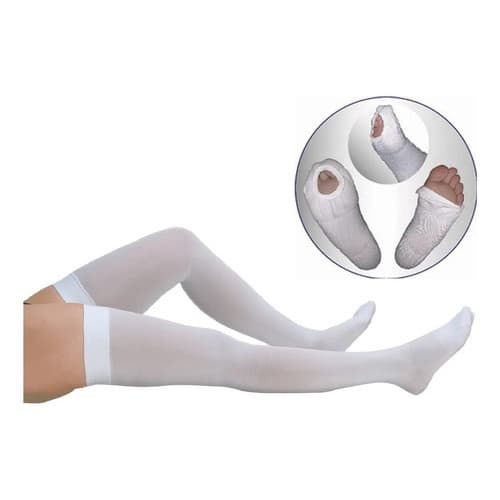 Meia Hospitalar Estéril Branca Sem Nylon 7/8 Sigvaris18-23mmhg Anti Trombo Cirurgia Bariátrica