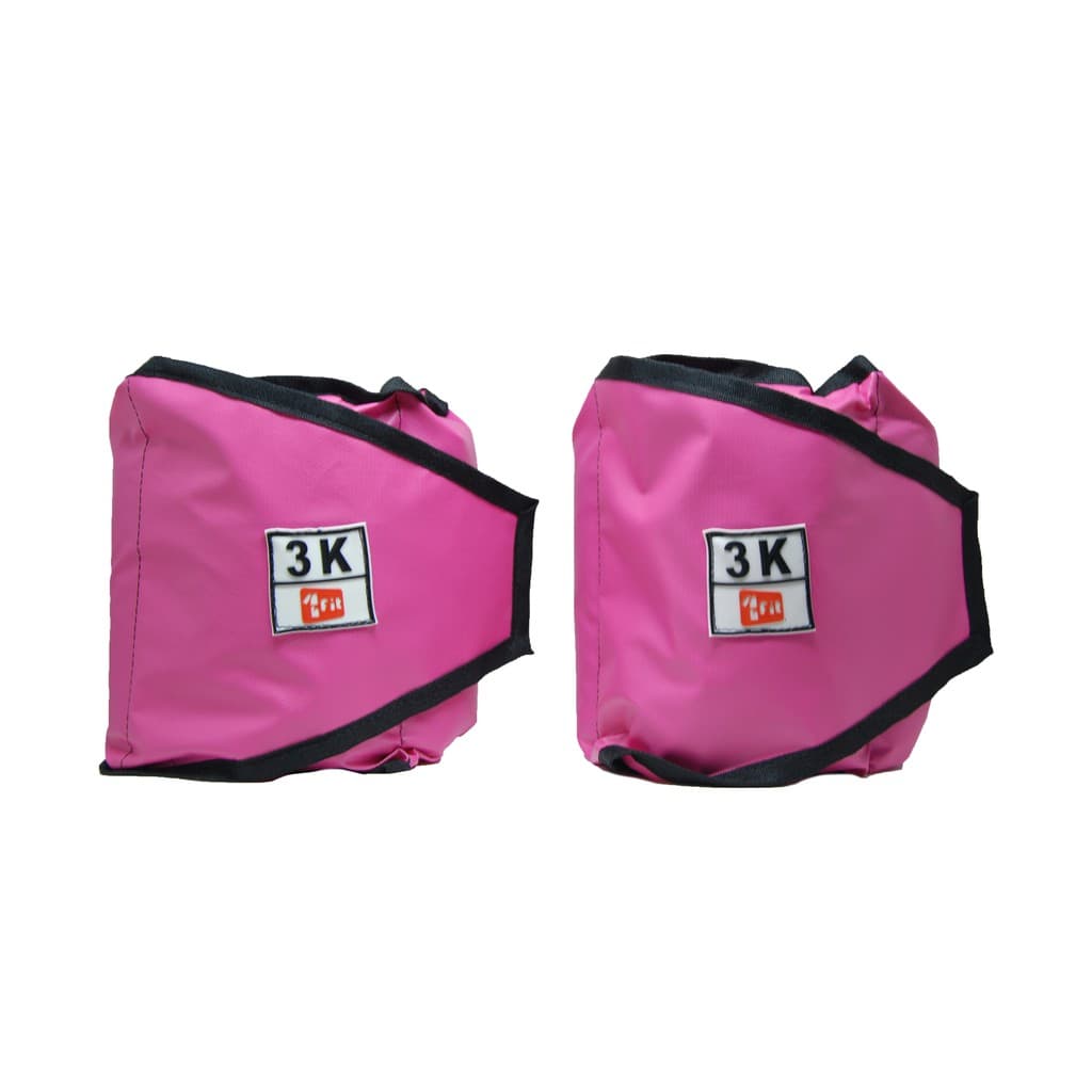 Par Tornozeleira de Peso 3kg | Caneleira com 3kg Caneleira de Peso Rosa