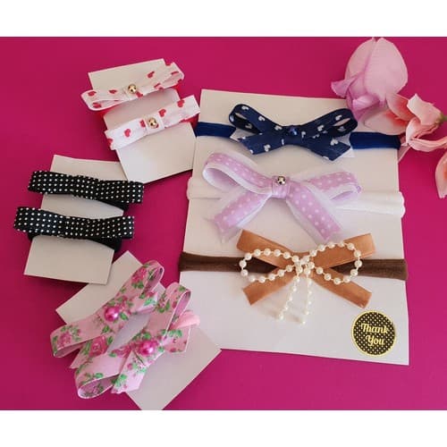 Kit Laço 9 Unidades Meia Seda Rabicó Xuxinha Kit Minimalismo