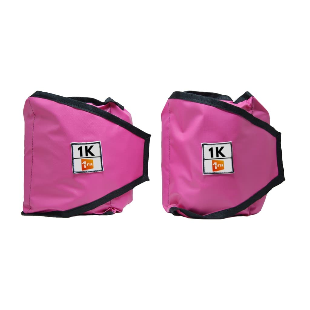 Par Tornozeleira de Peso 1kg | Caneleira com 1kg Caneleira de Peso Rosa