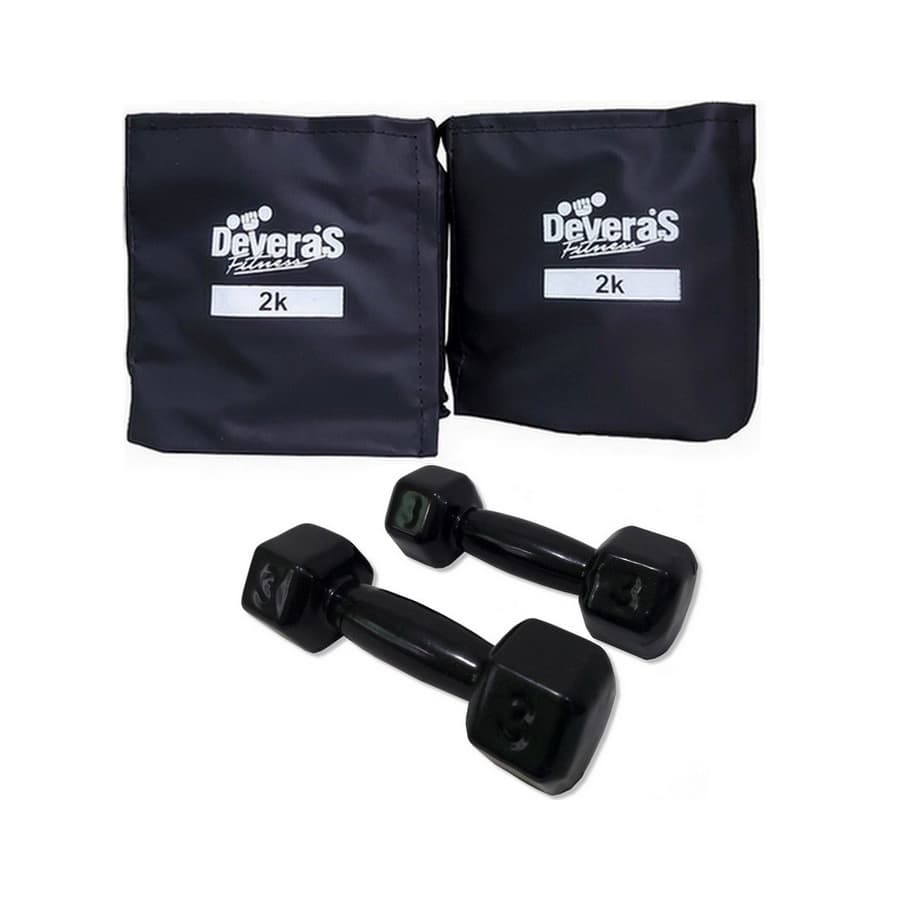 kit par de halteres emborrachado pesos halter 3 kg tornozeleira peso 2 kg caneleira de peso