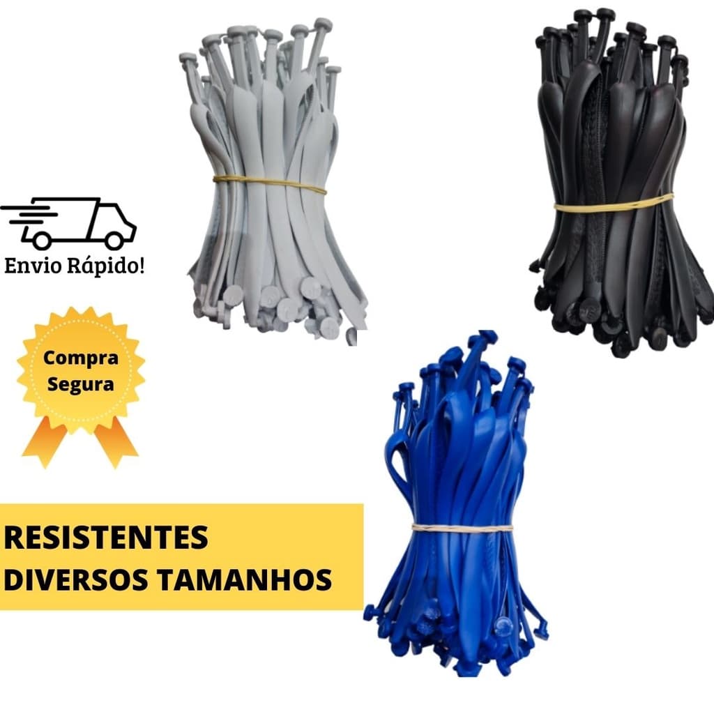 Kit com 10 pares de tiras de alça para chinelo em cinza, preto e azul com envio rápido e compra segura.