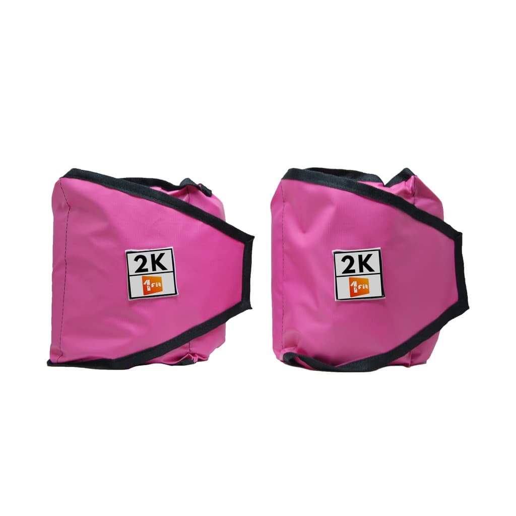 Par Tornozeleira de Peso 2kg | Caneleira com 2kg Caneleira de Peso Rosa