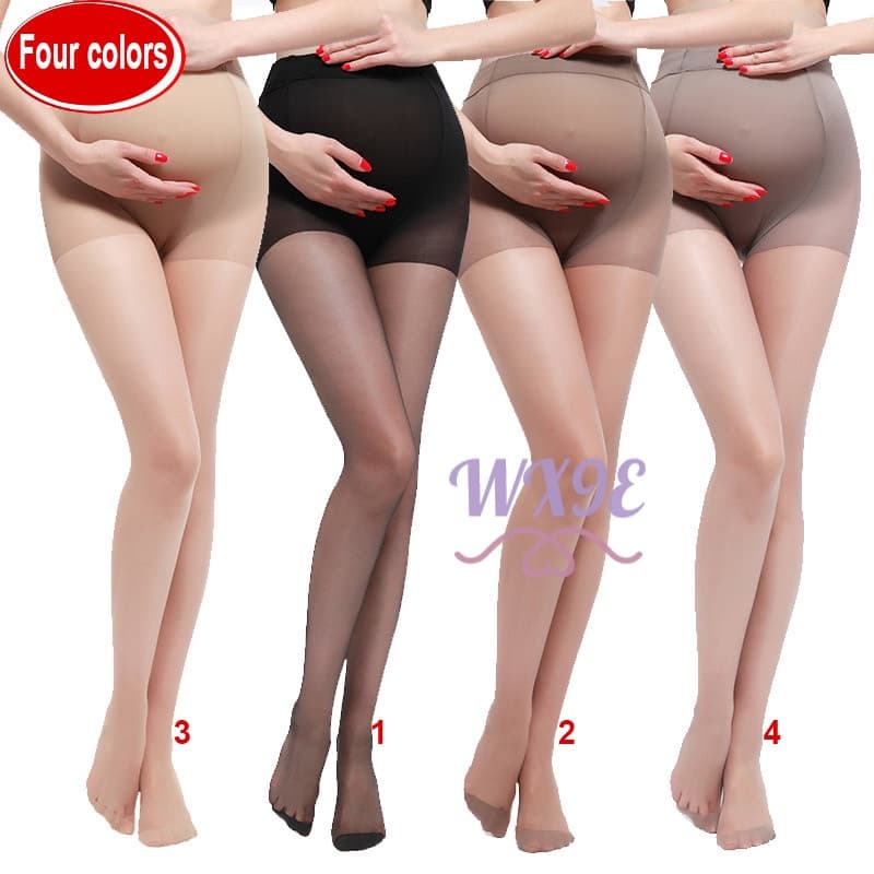WX9E Meia-Calça Fina Para Gestantes/Maternidade/Gravidez/Perna Alta Elástica MY