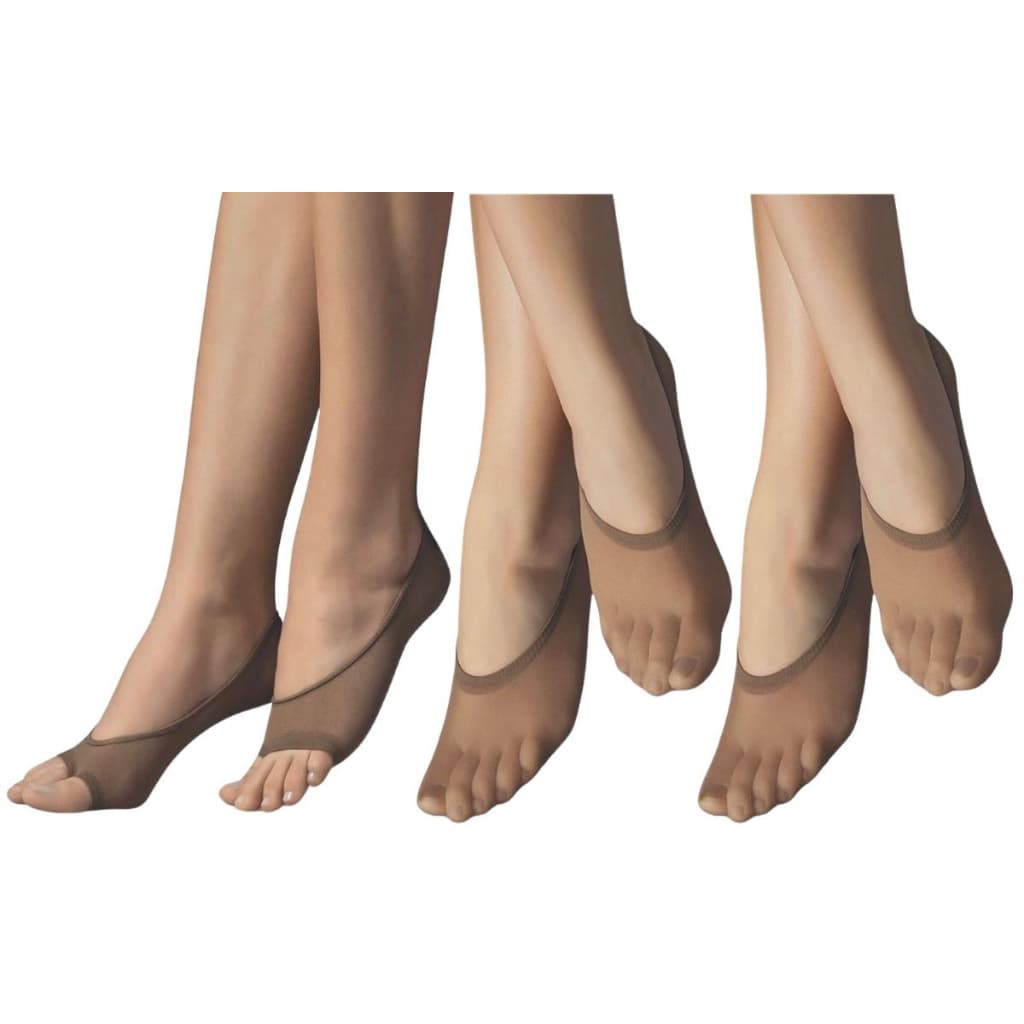 4X Pares Meia Sapatilha Invisível Ref 9055 Fio 40 Selene + 2X Pares Meia Fio 40 Dedinho Ref 9065 Selene