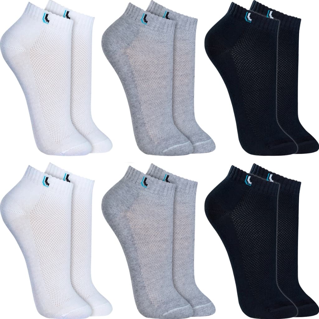 Kit 6 Pares Meias Lupo Cano Curto Baixo Soquete Algodão Meia Unissex Masculina Feminina Original
