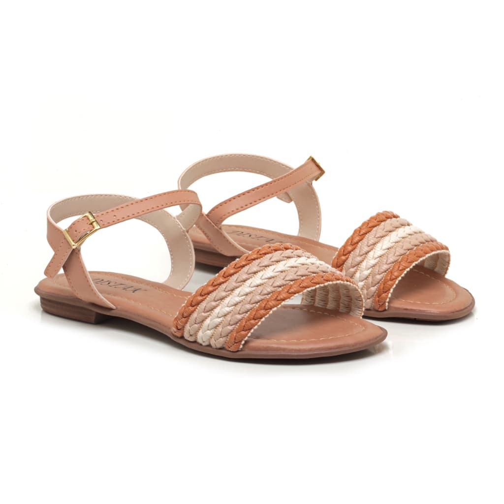 Sandália Feminina Rasteirinha Baixa - Sandália Flat - Sandália Rasteira Casual