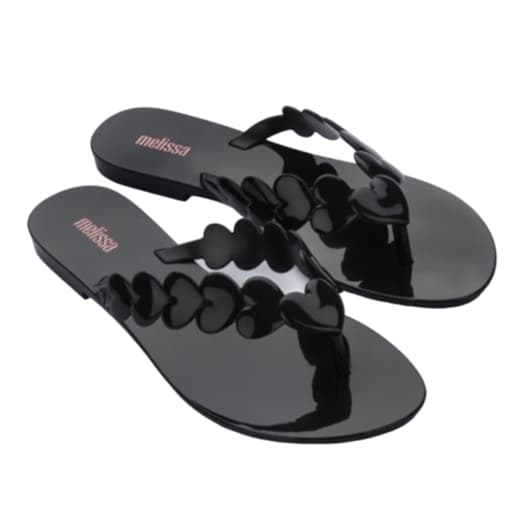 Sandália feminina Melissa Harmonic Luv + Chaveiro Melissa Coração - Rasteirinha feminina / Chinelo feminino