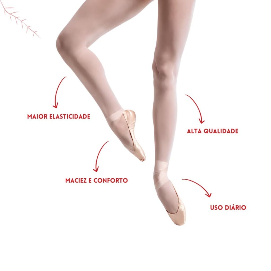 Meia Calça de Ballet Infantil Fio 40 meia calça criança Balé meia calça infantil