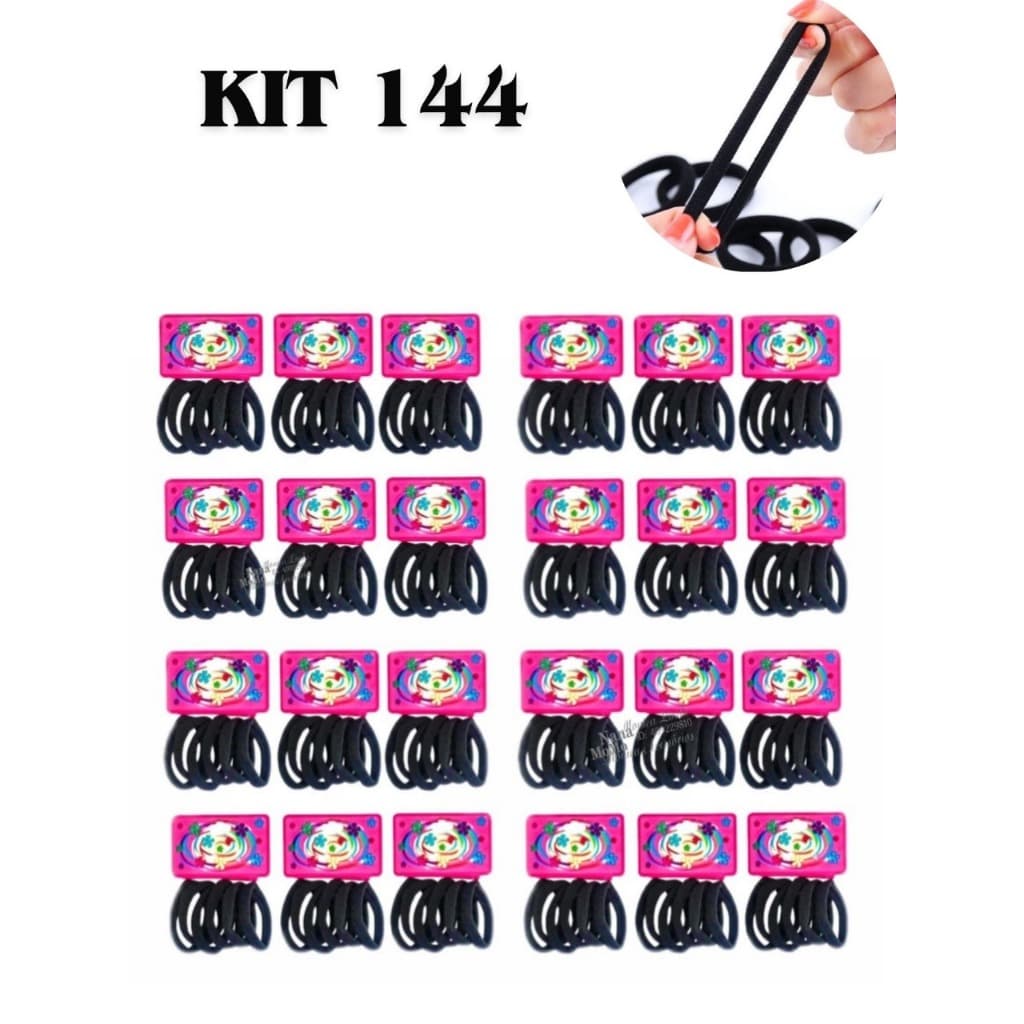 Kit 144 Elástico Rabico Para Cabelo Tipo Meia Pacote - 1 PACOTE DE XUXINHA BARATO