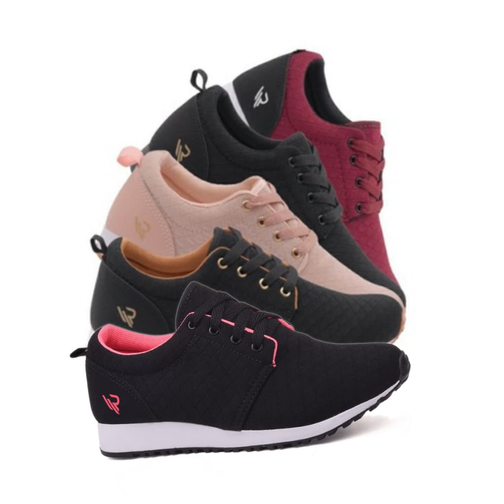 Kit com 03 Tênis Feminino Caminhada Casual Academia Lazer Tênis Esportes Caminhada Corrida Academia Super Confortáveis