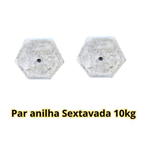 Par de Anilhas 20kg - De cimento - Anilhas de treino - 2 Anilhas de 10 kg - Amilhas sem acabamento