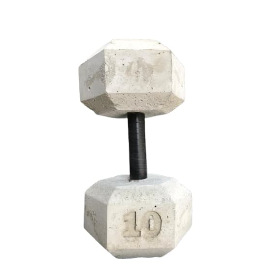 Halter de 10kg - Halter sextavado de cimento sem acabamento- Unidade - Do 5kg até 10kg