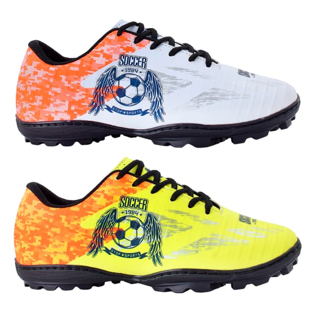KIT 2 Pares chuteira de society Masculino chuteira society masculino reforçada Costurada