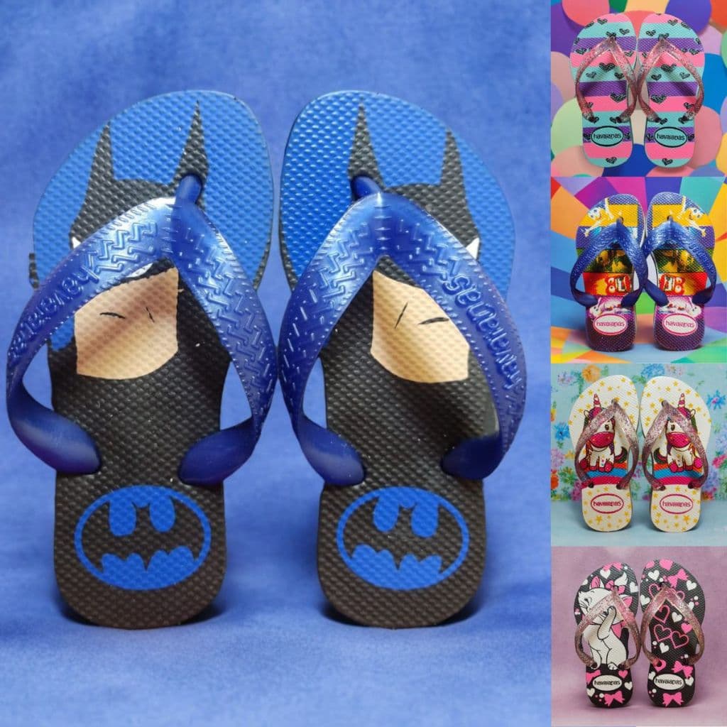 Sandálias infantis com estampa do Batman, azul e preto, para meninos