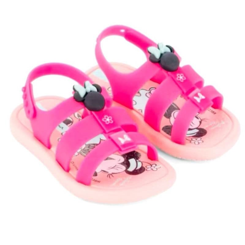 Sandália infantil Minnie Go Style baby Grendene Kids Disney sandalia macia confortável primeiros passos calçado passeio