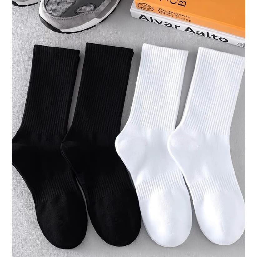 3 Pares/Meia Cano Longo Pares/Meia Cano Longo Masculino Feminina Canelada Atoalhada