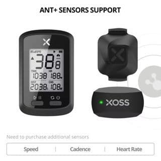 KIT Gps Xoss G+ Ciclocomputador Velocimetro Com Sensor Cadencia + Xoss X2 + Xoss X2 Pro Bike