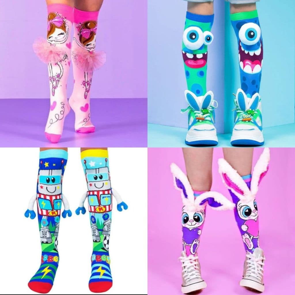MEIAS DE PERSONAGENS COLORIDAS COM PELUCIA INFANTIL/JUVENIL/ ADULTO meia 3d longa meia maluca
