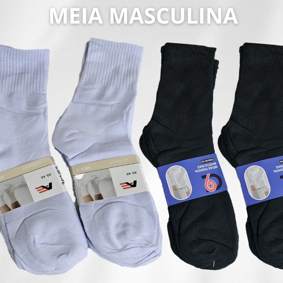 Kit 3 pares de Meia Unisex Cano Longo Confortável Meias Cano Alto Dia a Dia Esporte Meia Fitness