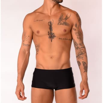 Sunga box, kit 3 sungas boxer moda praia, sunga masculina lisa cores sortidas, cueca praia Lisa