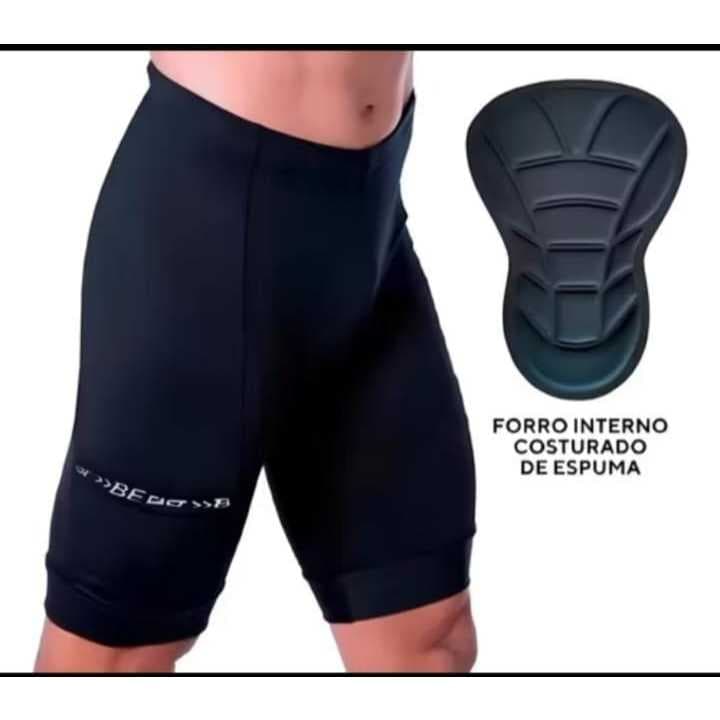 Bermuda de Ciclismo Masculina Almofadada Alta Densidade Com Dois Bolsos Forro Espuma Be Fast