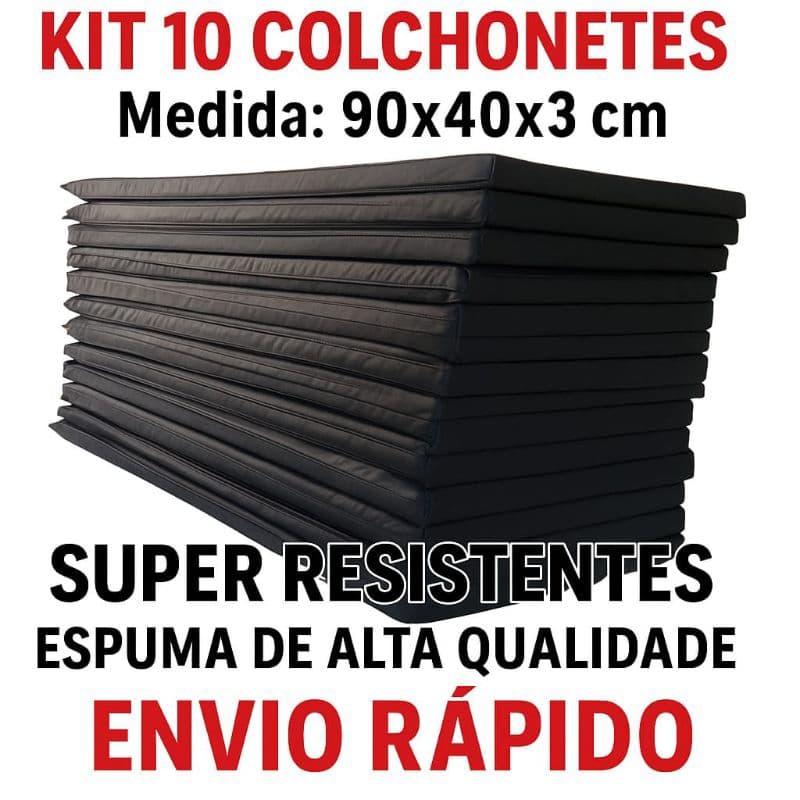 colchonetes kit com 10 Colchonetes  para academia escolas e creches Envio imediato espuma d23/d28