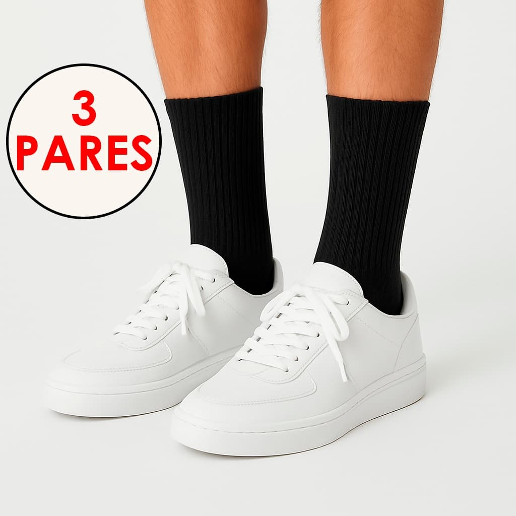 Kit 3 Pares Meias Lupo Cano Alto Longo Original Meia Algodão Leve Frio Confortável Sport Resistente