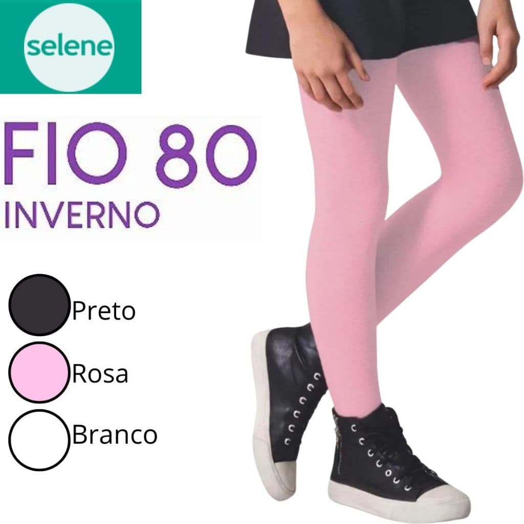 Meia Calça Infantil Fio 80 Selene Quentinha Meia Calça de Algodão