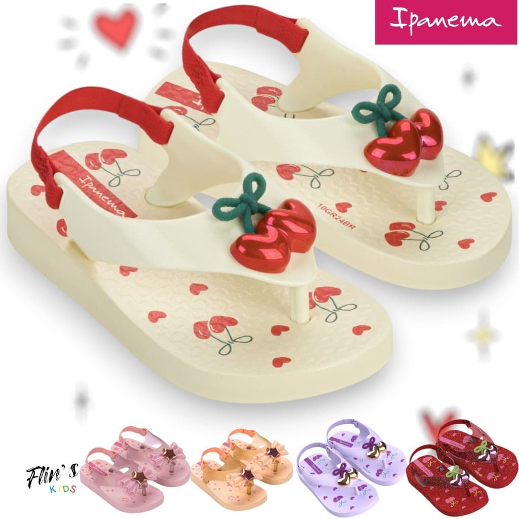 Sandália Infantil Menina Ipanema Belle Baby Cereja 🍒
