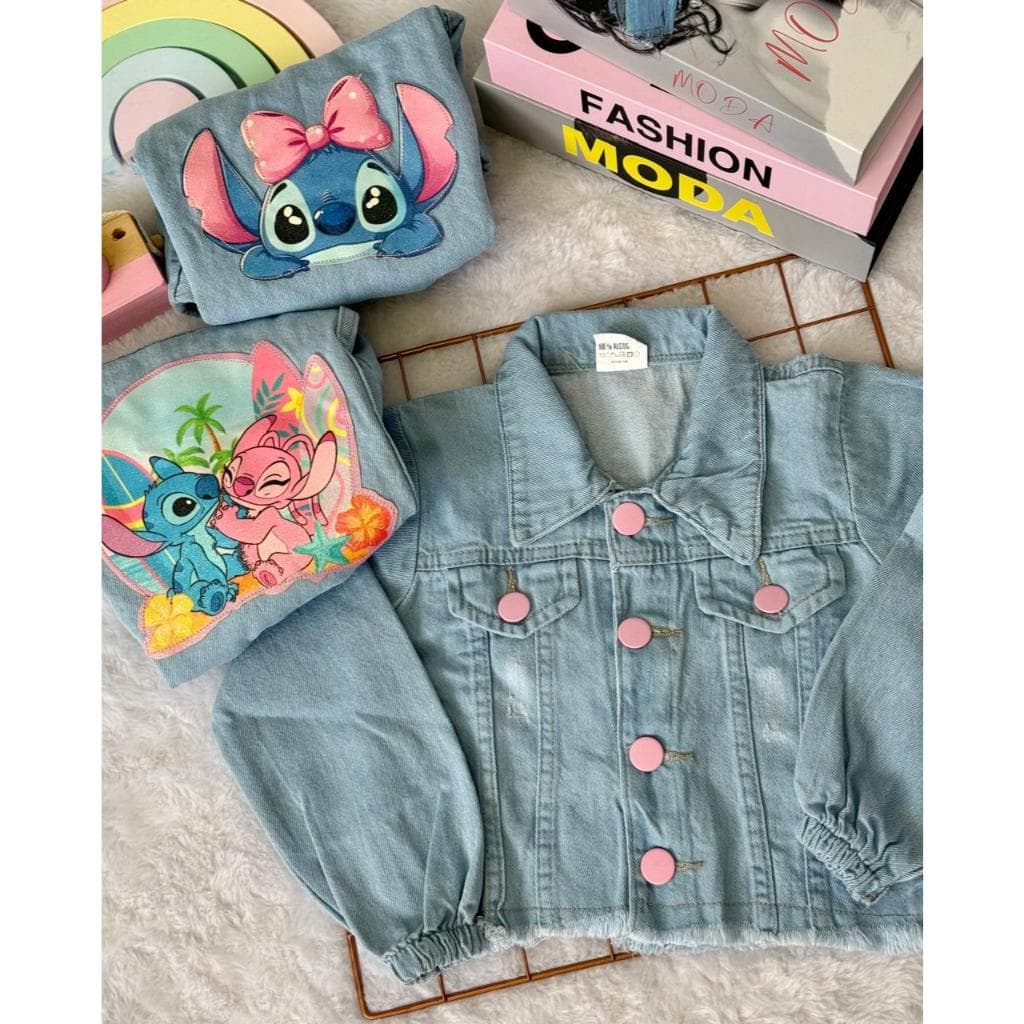 Jaqueta Jeans  infantil Menina, casaco jeans meia estação, Blusa jeans menina