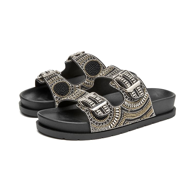 Birken Meijile sandália feminina papete slide, papete com velcro, sandália casual feminina259