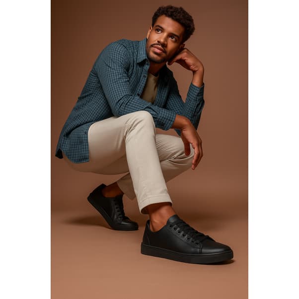 sapatenis Tênis Casual Masculino Leve Sapatênis Sola Preta