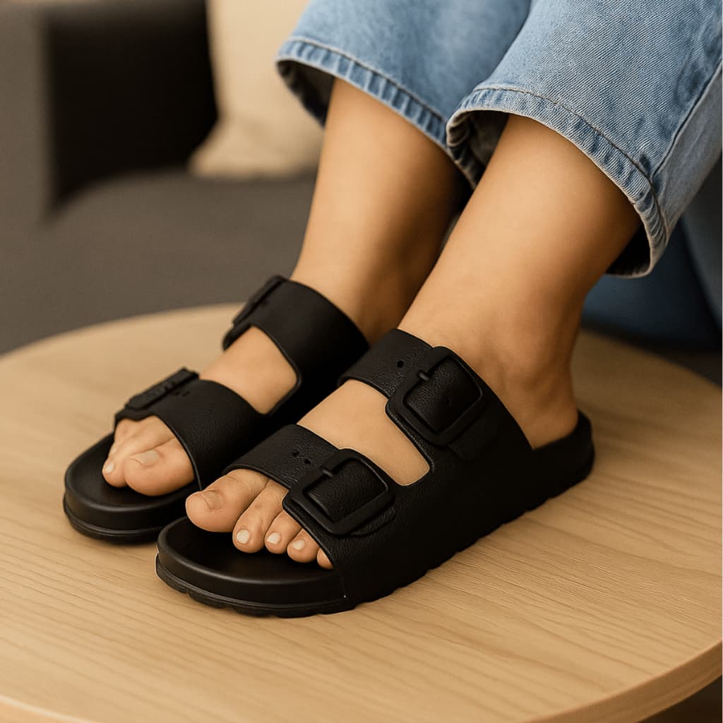 Sandália Papete Birken Premium Feminina Verão Sandália Feminina Rasteirinha Sandalia Femenina Livia