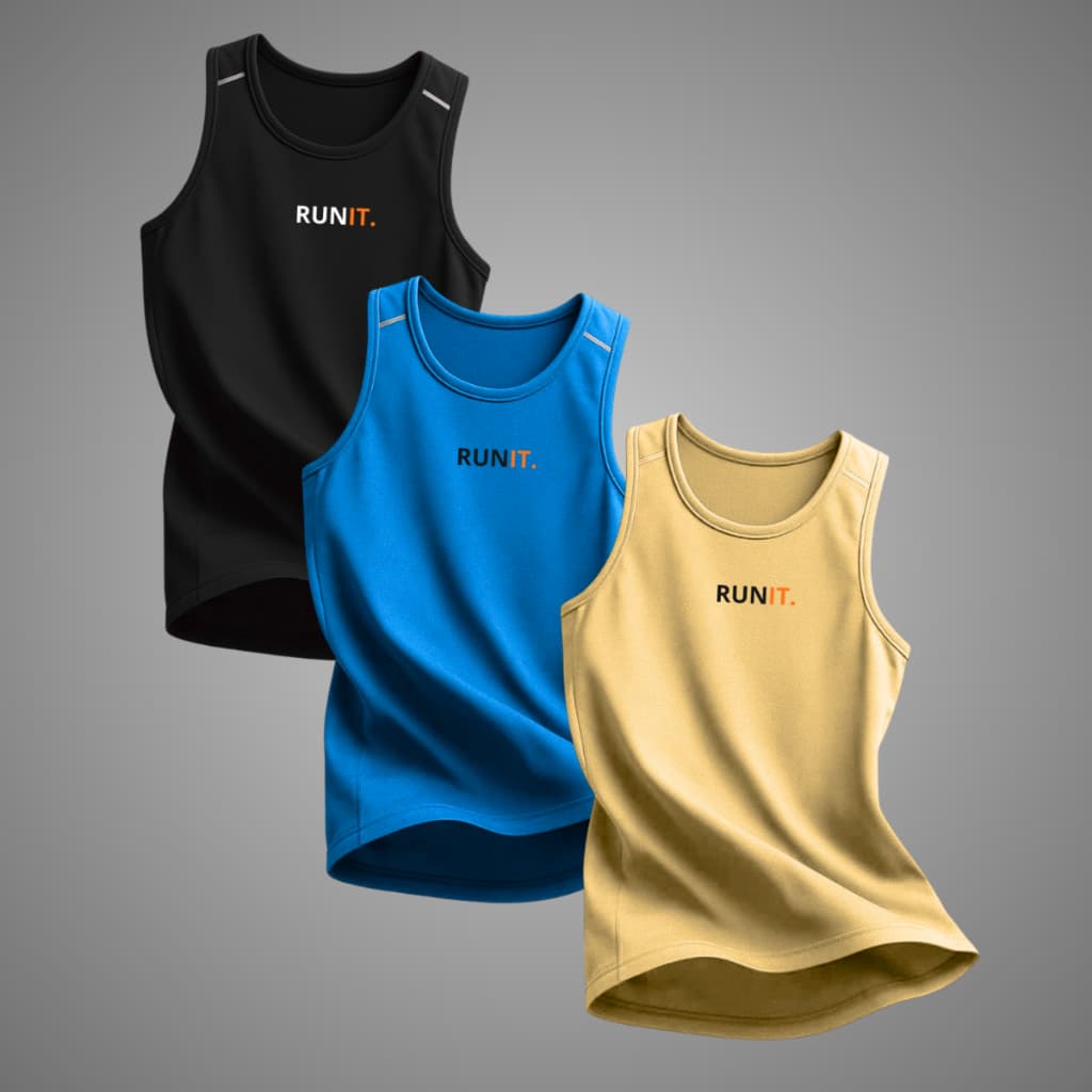 KIT 3 Regatas DryFit Masculinas Academia Regata Dry Masculina, KIT Regatas Academia Treino Esportiva