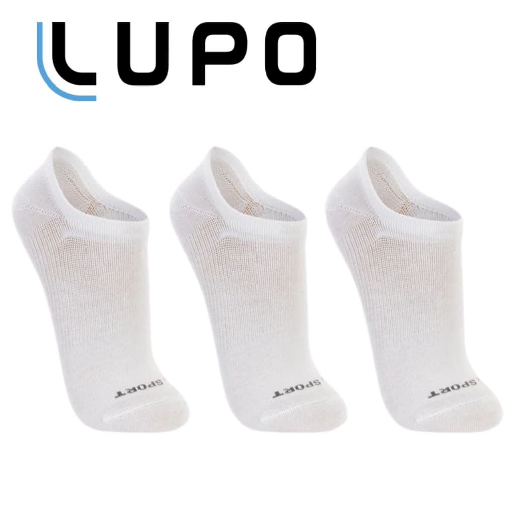 Kit Com 03 Pares De Meia Soquete Feminino E Masculino Invisível Meia Lupo Tamanho Grande  Cor Branca