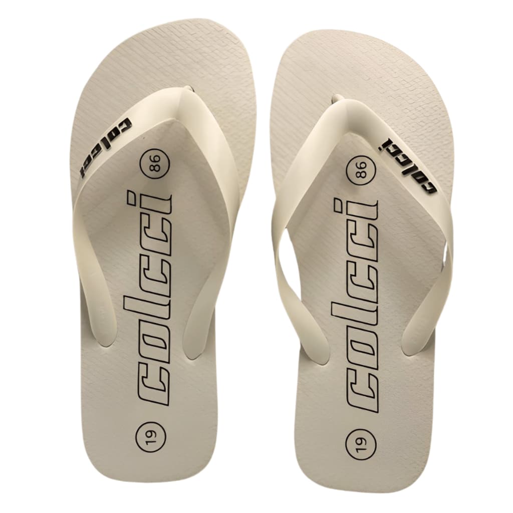 Chinelo Colcci Masculino 1986 branco com logo preto