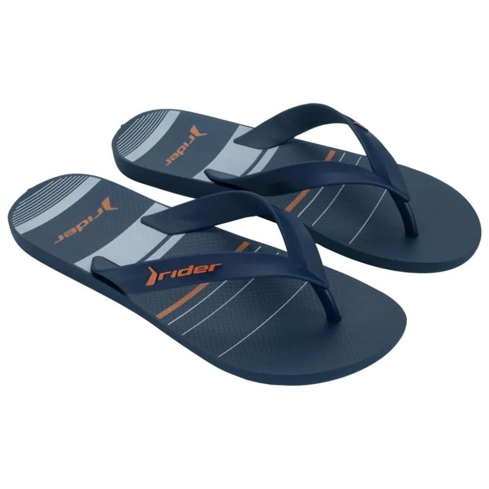 Chinelos Masculinos Rider Feel Urban Original Azul e Branco