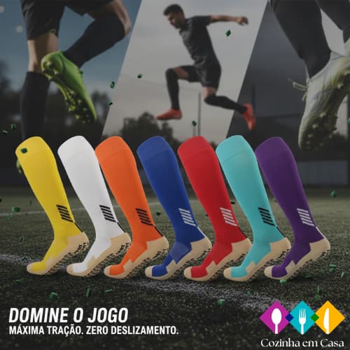 Meias esportivas antiderrapantes masculinas, Meias de futebol, Meias antiderrapantes, Futebol